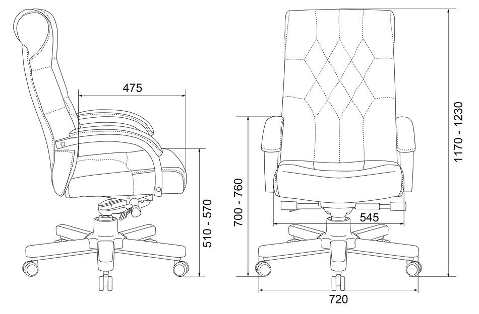 Кресло руководителя Бюрократ T-9928WALNUT светло-коричневый Leather Eichel кожа крестов. металл/дерево фото 6