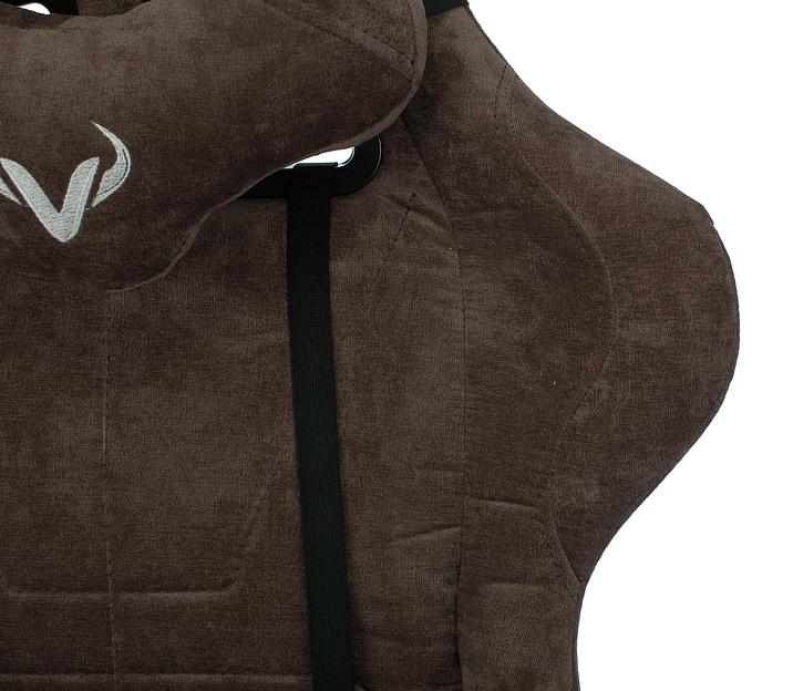 Кресло игровое Бюрократ VIKING KNIGHT Fabric темно-коричневый Light-10 с подголов. крестовина металл фото 8