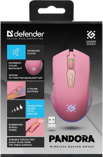 Мышка OPTICAL PANDORA GM-502 52501 PINK DEFENDER фото 5