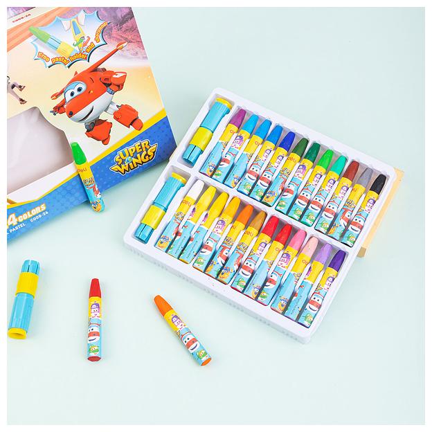 Масляная пастель Deli EC009-24 Super Wings шестигранные 24цв. картон.кор./европод. фото 5