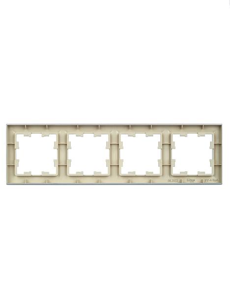 IEK BR-M42-K47 BRITE Рамка 4-мест. РУ-4-БрА алюм. фото 4