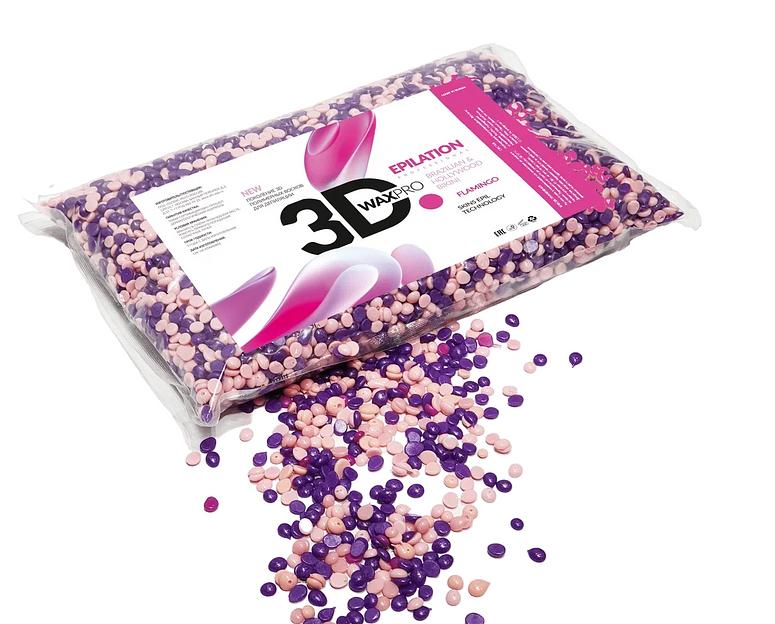 3D полимерный воск для депиляции, Flamingo, 500 г опт фото 1