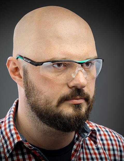 KRAFTOOL BASIC прозрачные защитные очки, открытые, защита от царапин и запотевания, UV 380, оптический класс 1 (110317) фото 2
