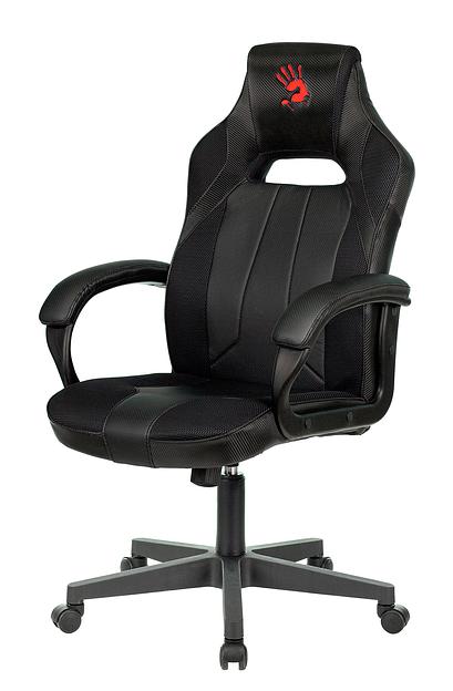 Кресло игровое A4Tech Bloody GC-200 черный эко.кожа крестовина фото 3