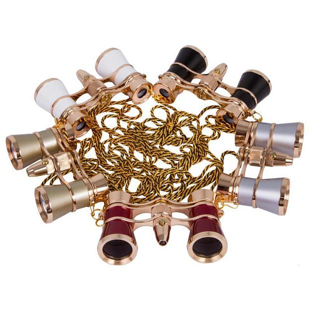  Бинокль Levenhuk Broadway 325F с подсветкой и цепочкой, белый > фото 3