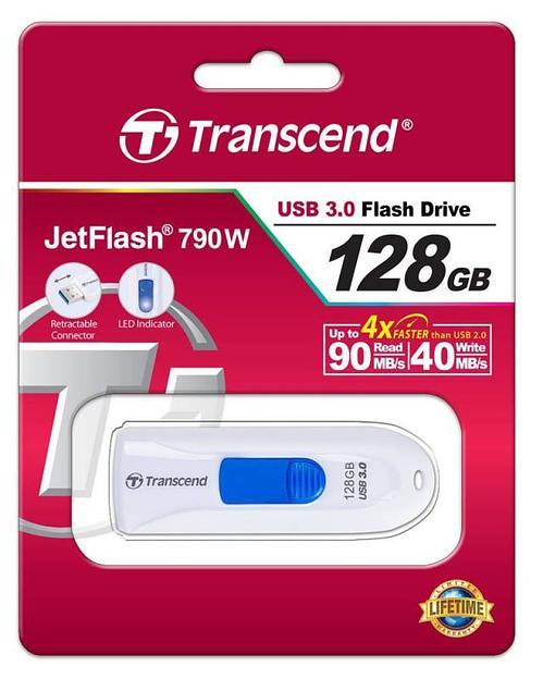 Флеш-накопитель Transcend JetFlash 790 (TS128GJF790W) фото 2
