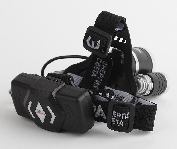 ЭРА Б0056111 Фонарь налобный светодиодный GA-809 аккумуляторный алюминиевый 3 режима трехламповый High Power Headlamp фото 2
