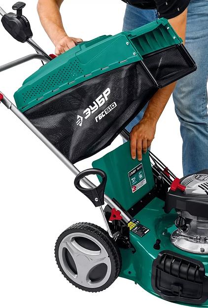 Газонокосилка бензиновая самоходная, ЗУБР 4.8 кВт, 6.5 л. с., 510 мм, серия «Мастер» (ГБС-510) фото 7