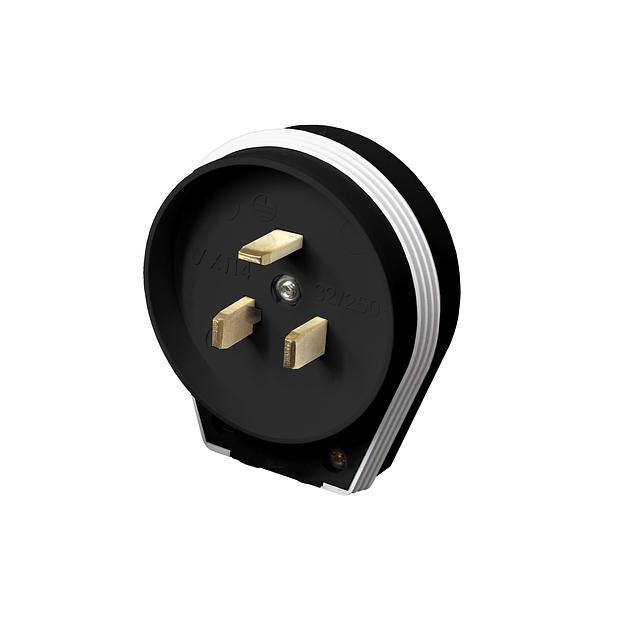 Разъем РШ-ВШ 32А 250В 2Р+РЕ открытой установки черный фото 4