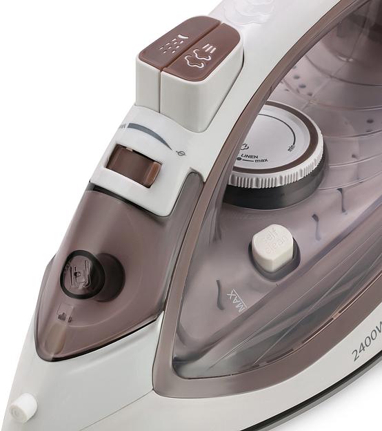 Утюг Maxwell MW-3047 2400Вт белый/коричневый фото 5