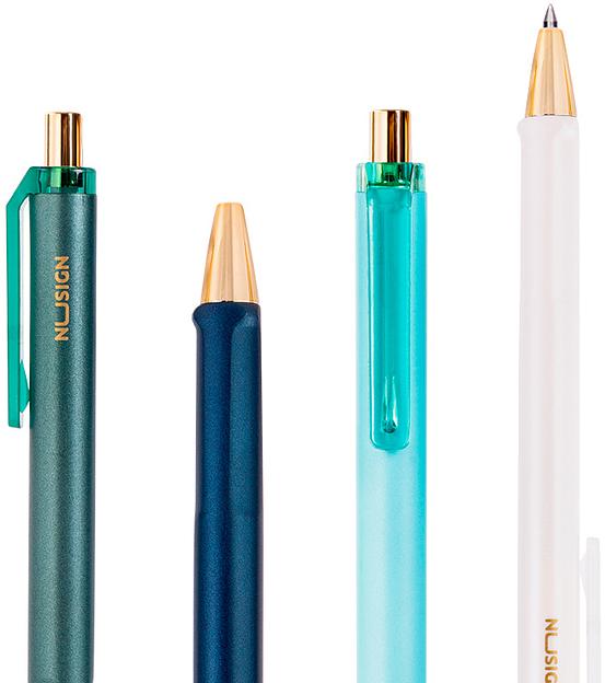 Ручка гелев. Deli Nusign NS557 ассорти черные автоматическая линия 0.5мм фото 2