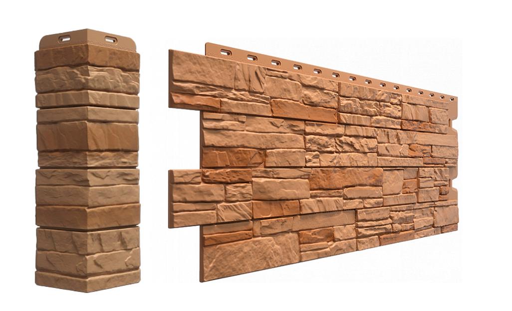 Фасадная панель Döcke «Stein» цвет осенний лес ОПТ фото 1