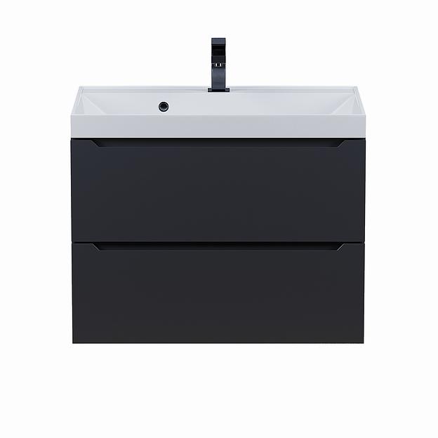 Тумба под раковину для ванной Uperwood Tanos 70 см, подвесная, черная матовая фото 8