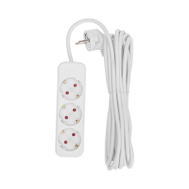 Rexant 13-4011 Удлинитель STANDARD 3 гнезда, 5м, 3х1,0мм?, с/з, белый фото 1