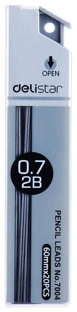 Грифель Deli E7004 0.7мм 2B (20гриф) туба фото 2