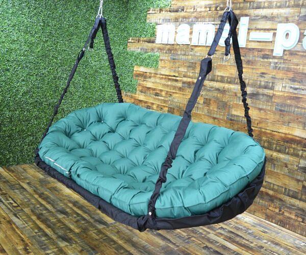 Подвесной диван «Комфорт» черный и бирюзовый фото 2