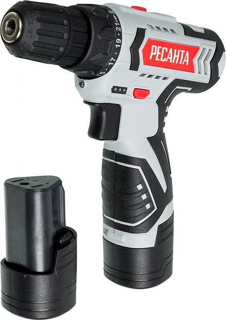 Дрель-шуруповерт Ресанта ДА-12-2ЛК аккум. патрон:быстрозажимной (кейс в комплекте) фото 2