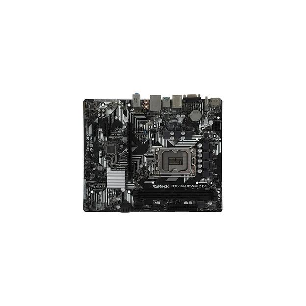 Материнская плата ASRock B760M-HDV/M.2 D4, LGA 1700, Intel B760, mATX, Ret фото 1