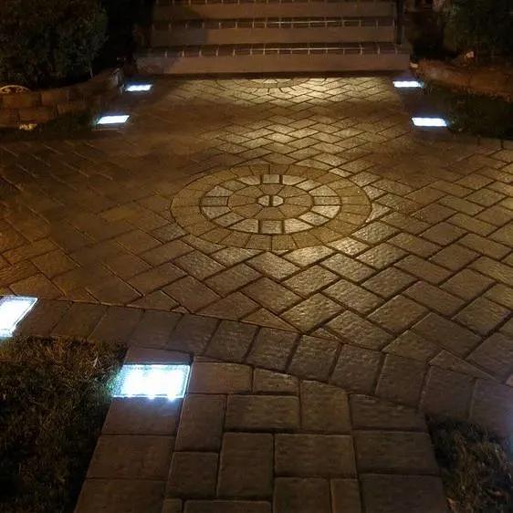 Тротуарный садово-парковый светодиодный светильник в форме брусчатки «тёплый» 10×10×6 см Lightstone фото 2