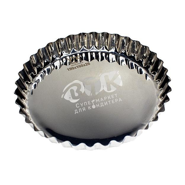 Форма для пирога 190х26 мм нержавеющая сталь фото 1