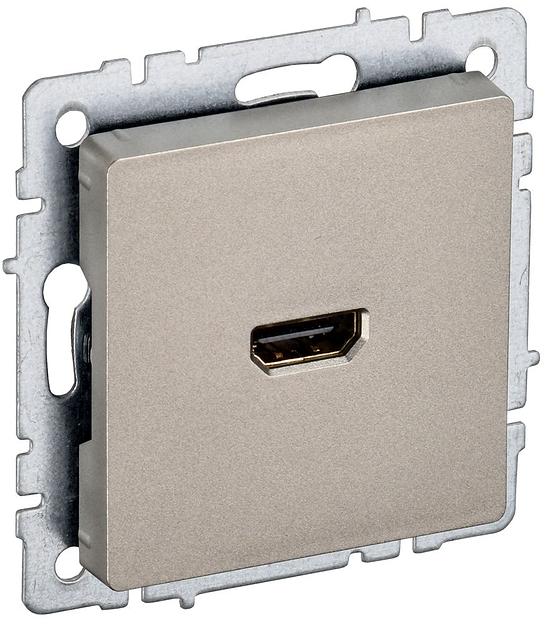 BRITE Розетка HDMI РHDMI-0-БрШ шампань фото 1