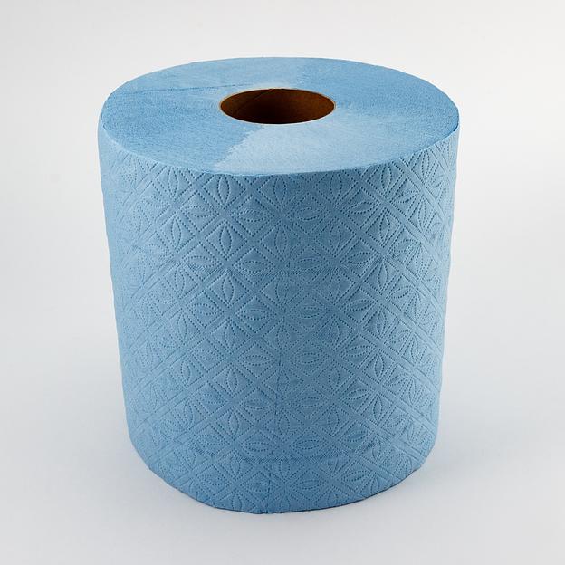 Бумажные полотенца в рулоне "НРБ 250210" синие 2-сл. 150м фото 1