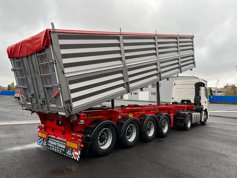 Полуприцеп-Зерновоз Самосвал (свал право/лево/назад) Тонар 9988 45 куб.м 4 оси фото 3