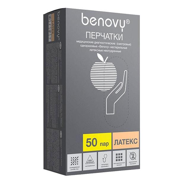 Перчатки латексные опудренные 100шт размер L фото 2