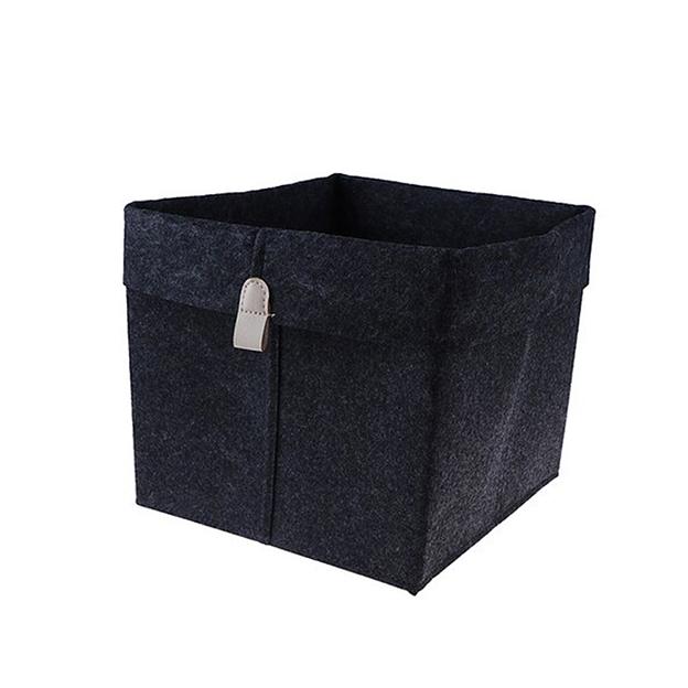 Корзина для хранения "Фетр", Д230 Ш230 В265, черный фото 1