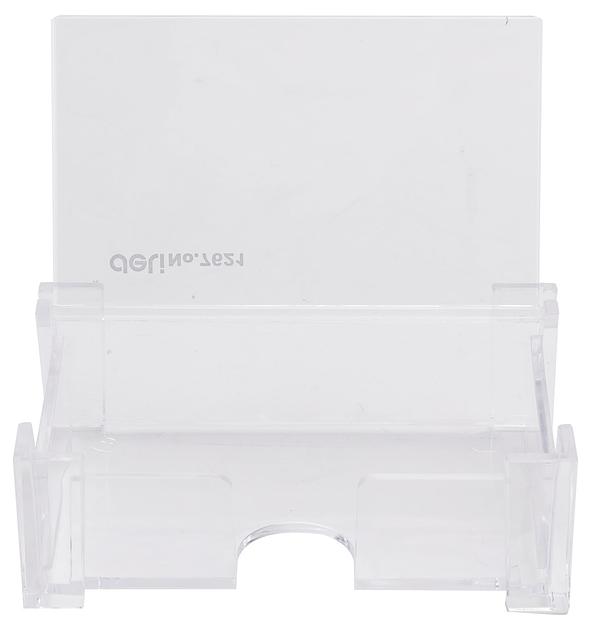 Подставка Deli E7621 для визиток 103х68х34мм прозрачный фото 4