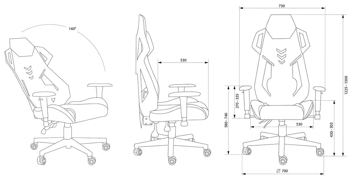 Кресло игровое Cactus CS-CHR-090BLR черный/красный эко.кожа пластик фото 8