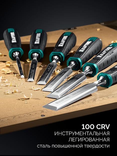 KRAFTOOL GRAND стамеска-долото с двухкомпонентной рукояткой, 32 мм фото 6