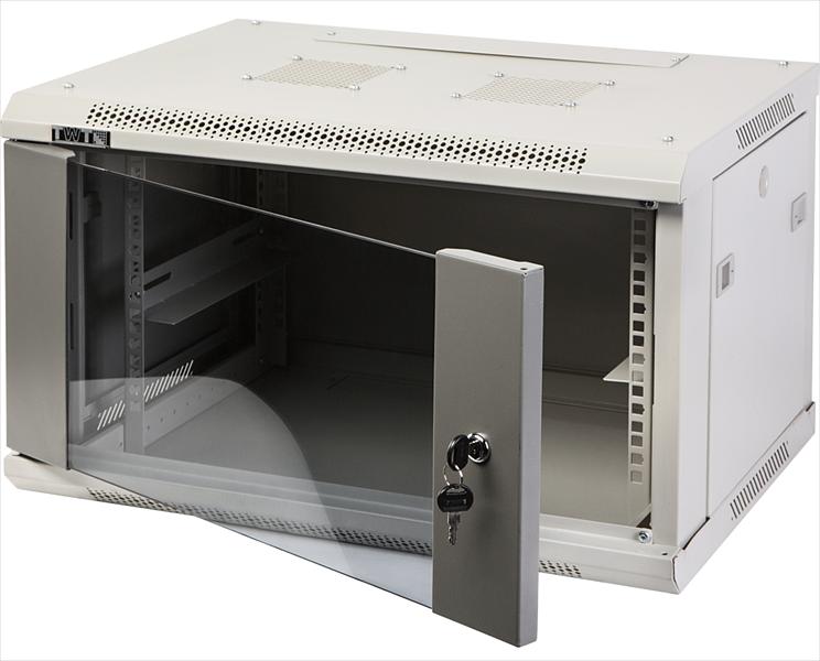 Шкаф настенный серии Pro, 12U 600x450, стеклянная дверь (TWT-CBWPG-12U-6x4-GY) фото 6