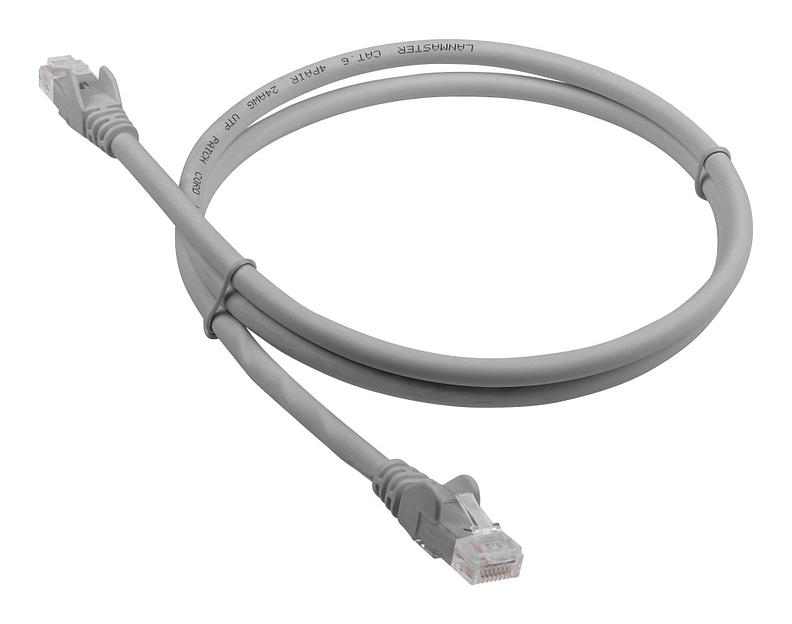 Патч-корд Lanmaster LAN-PC45/U6-1.5-GY вилка RJ-45-вилка RJ-45 кат.6 1.5м серый LSZH (уп.:1шт) фото 1