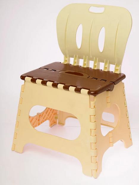 Табурет Трикапласт малый пластиковый складной со спинкой ОПТ фото 1