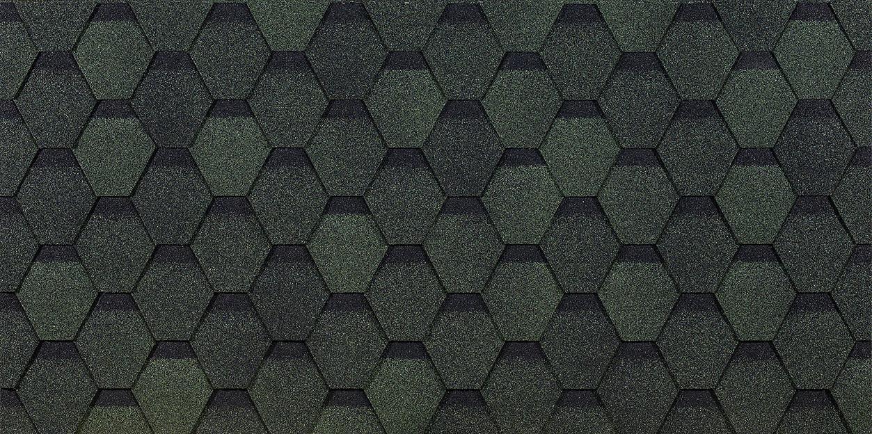 Гибкая черепица Döcke PIE Eurasia «Шестигранник» зелёный опт фото 1
