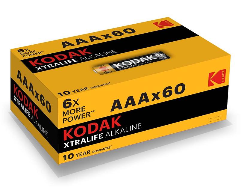 Батарейка Kodak LR03-60 (4S) colour box XTRALIFE Alkaline [K3A-60] (60/1200/38400) KODAK Б0029221 фото 1