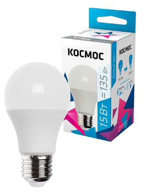 Лампа светодиодная LED 15Вт 220В Е27 D60х108 4500 белый A60 фото 1