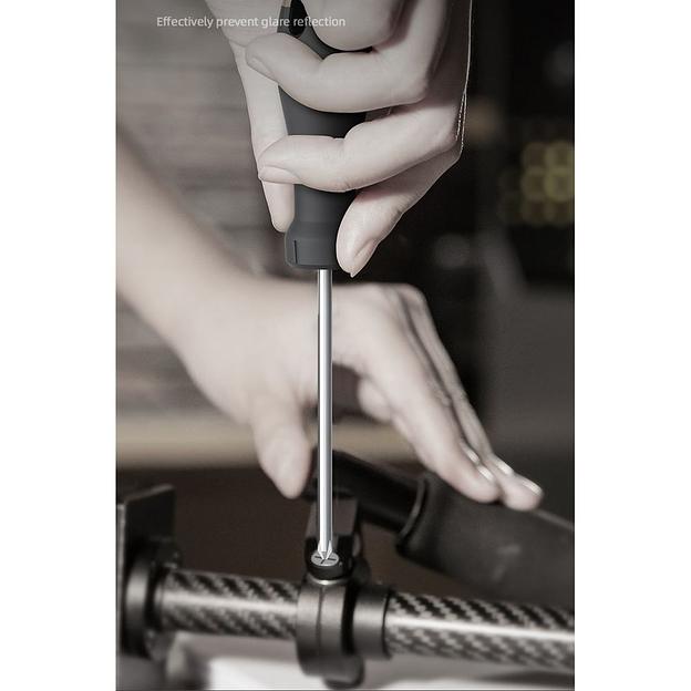 Крестовая отвертка "Home Series Gray" Deli HT1203C PH0x75мм Эксклюзивный дизайн, рукоятка из высококачественного софттач пластика фото 3