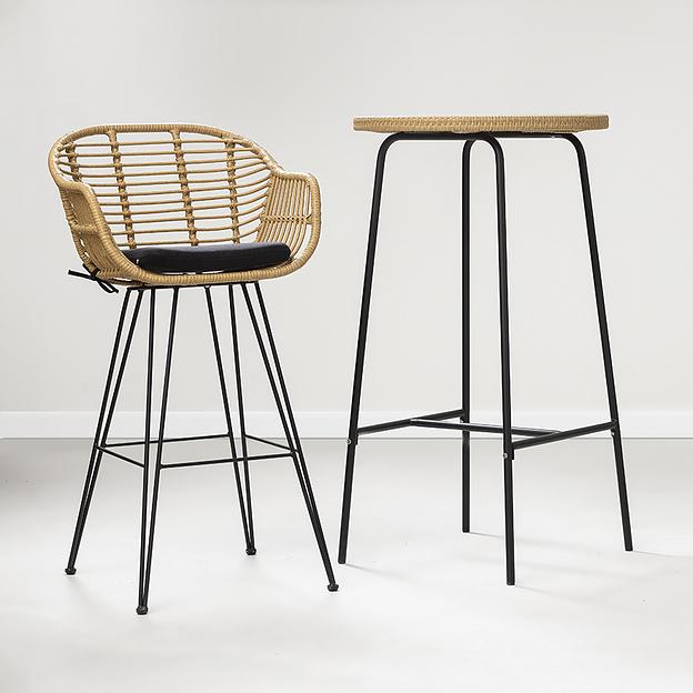 Стул барный Vetle Bent, ротанг фото 8