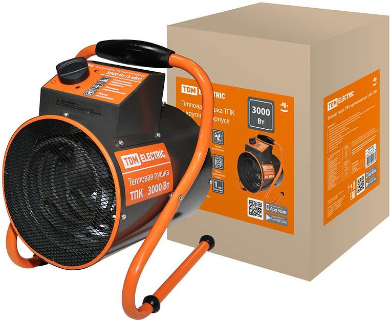 Тепловая пушка ТПК в круглом корпусе 3 кВт TDM фото 1