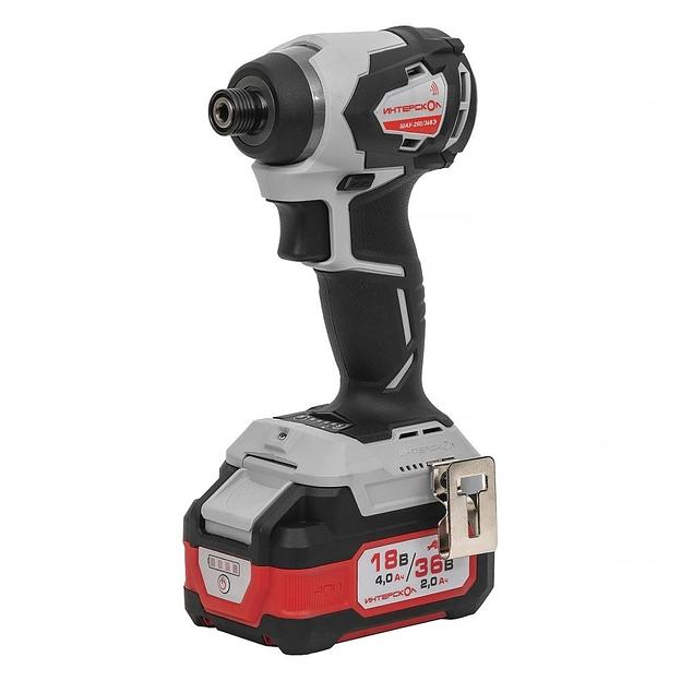 ИНТЕРСКОЛ ШАУ-250/36ВЭ бесщеточный ударн. аккум. шуруповерт Li-ion АПИ [862.2.2.70] { Li-ion, кейс,2 аккум. 2,0Ач, ЗУ } фото 1