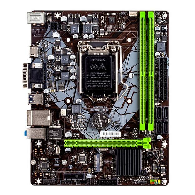 Материнская плата MAXSUN Challenger H311M-VH M.2, Socket1151, mATX, Retail, 2xDDR4, PCIe3.0, 1xM.2, GLAN, 2xPS/2, 4xUSB2, 4xUSB3, CPU TDP 65Вт, VGA, HDMI (MSCH-H311M-VHM.2) фото 1