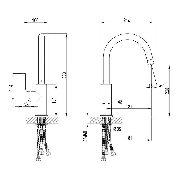 Смеситель Lemark Comfort LM3073C для кухни с подключением к фильтру с питьевой водой фото 2