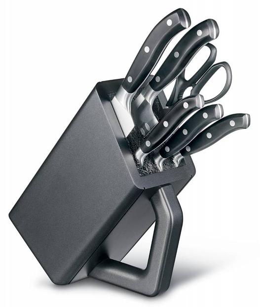 Набор ножей кухон. Victorinox Grand Maitre Cutlery Block (7.7243.6) компл.:6шт с подставкой черный подар.коробка фото 2