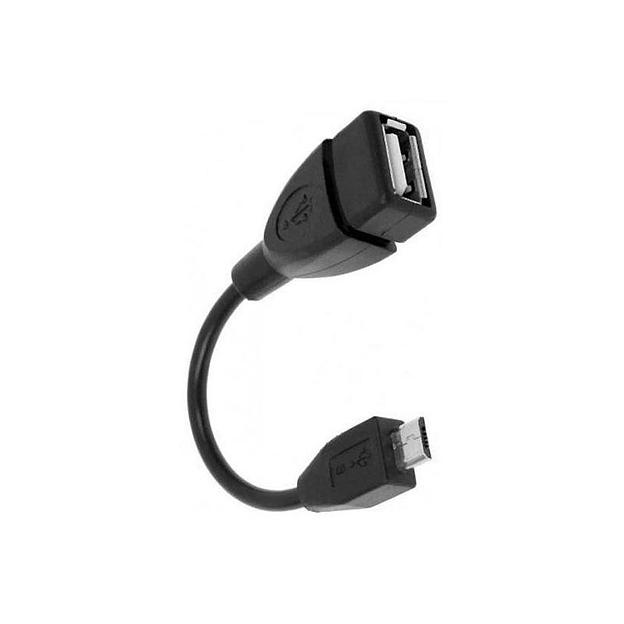 Rexant (18-1182) Кабель USB OTG, шт. micro USB – гн. USB-A, 2,4A, 0,15м, ПВХ, черный фото 1