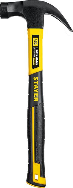 STAYER Hercules-M, 450 г, молоток-гвоздодёр столярный с фиберглассовой рукояткой, Professional (2027-450) фото 5