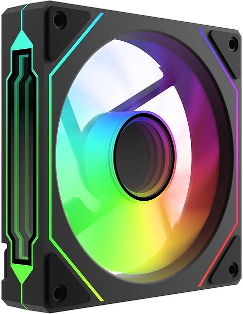 Вентилятор для корпуса Bloody CF-12 LCD ARGB 120х120x25 черный 4-pin 32дБ (упак.:1шт) (CF-12-ARGB120-BK) Ret фото 4