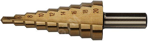 Сверло ступенчатое HSS по металлу, 13 ступеней, 6-30 мм фото 1