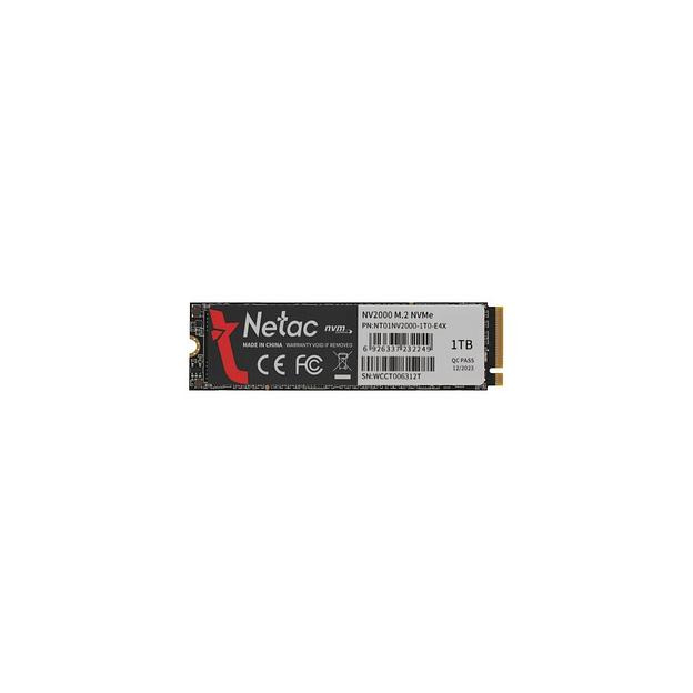 SSD накопитель NETAC NV2000 NT01NV2000-1T0-E4X 1ТБ, M.2 2280, PCIe 3.0 x4, NVMe, M.2 фото 1